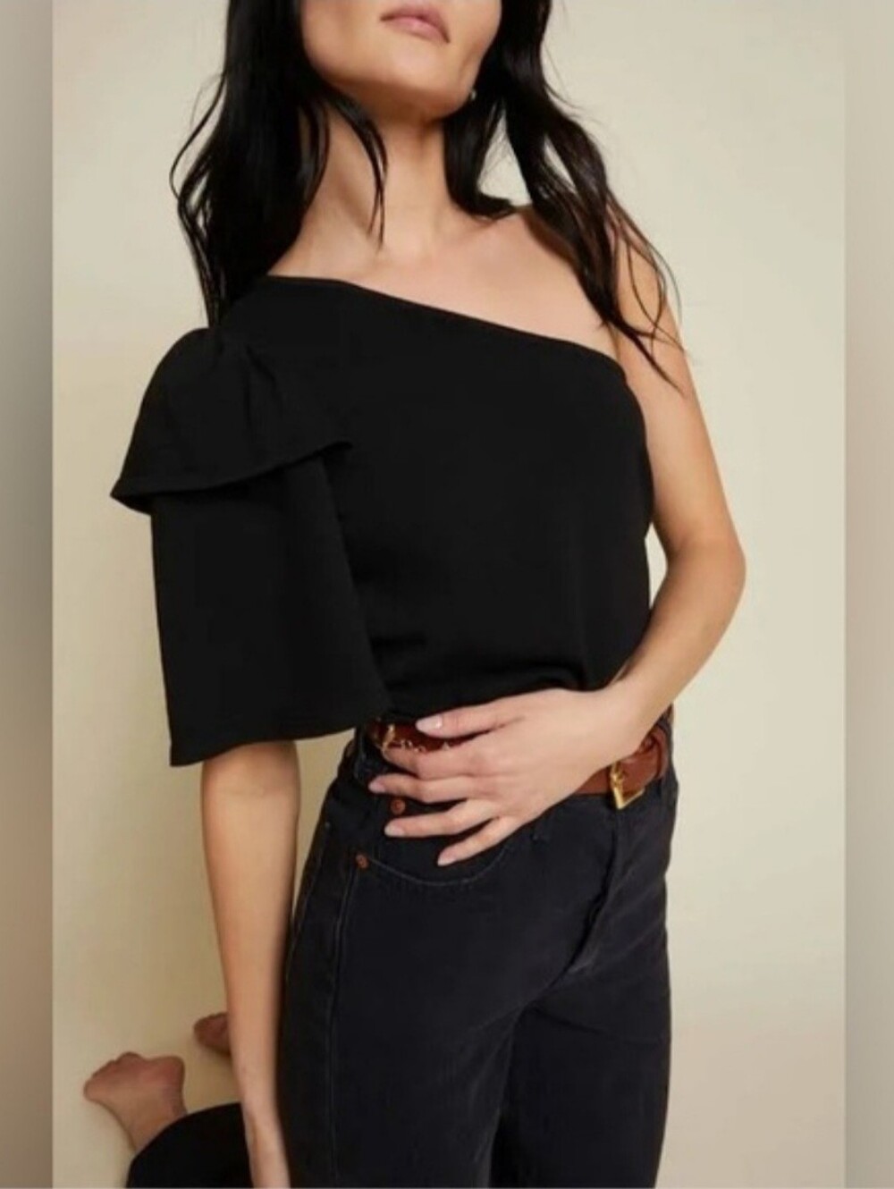 Nation LTD Anthropologie Lida top black sz L NWT$124